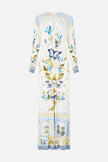 GATHERED JERSEY LONG DRESS