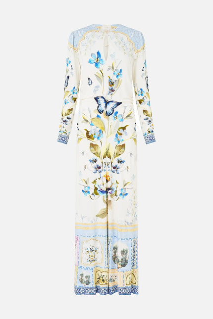 GATHERED JERSEY LONG DRESS