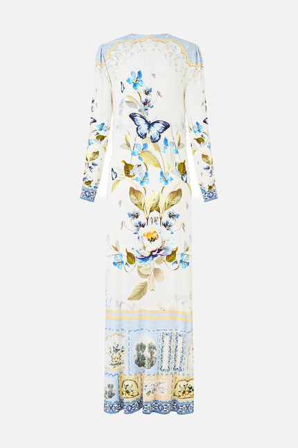 GATHERED JERSEY LONG DRESS