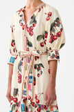 TIERED SHIRT DRESS WITH SHORT SLEEVE