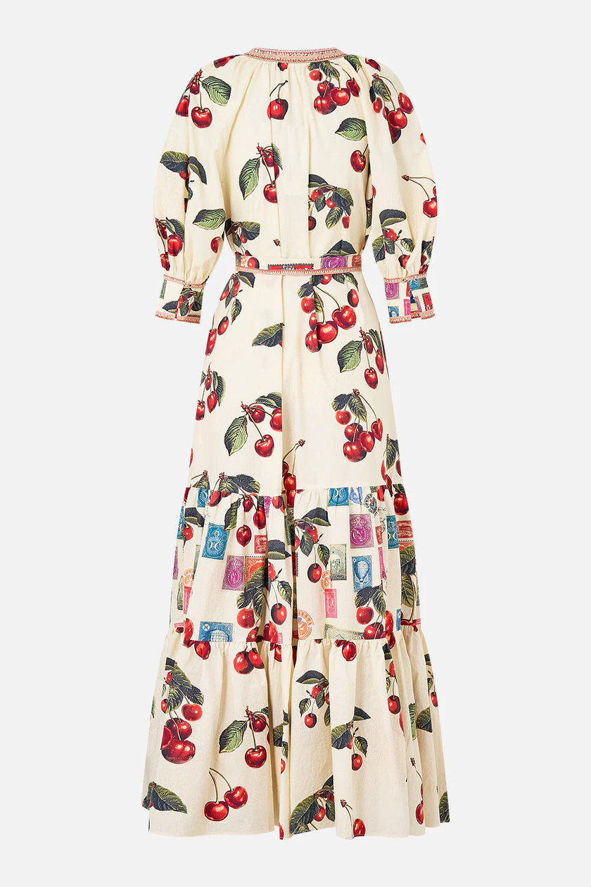 TIERED SHIRT DRESS WITH SHORT SLEEVE