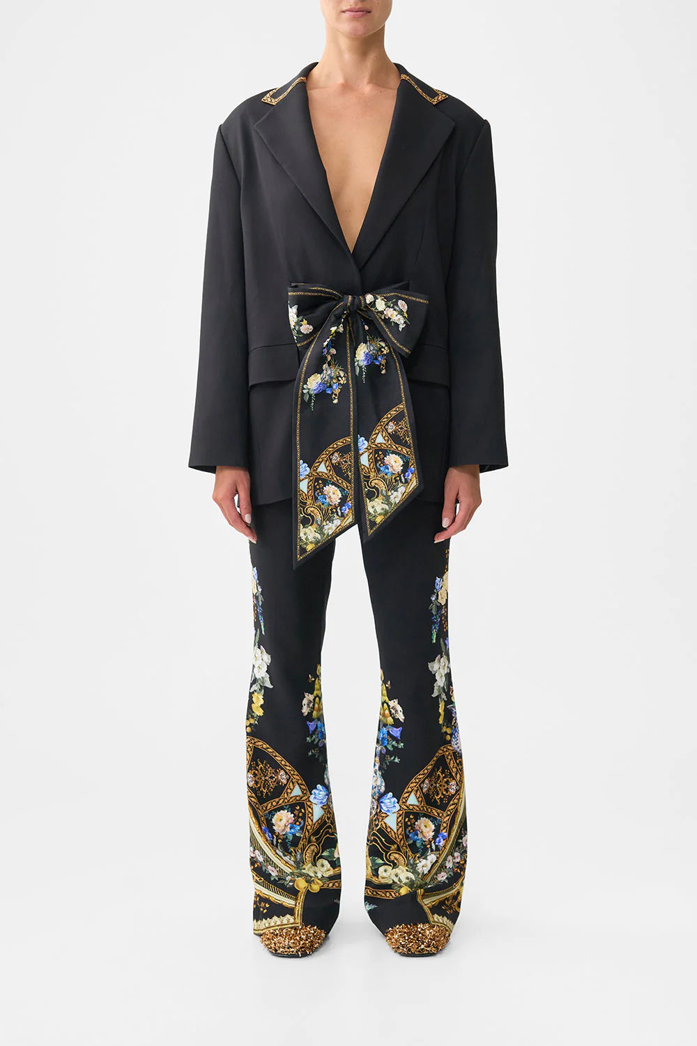 BOYFRIEND JACKET WITH BOW DETAIL