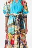 TIERED SHIRT DRESS WITH SHORT SLEEVE