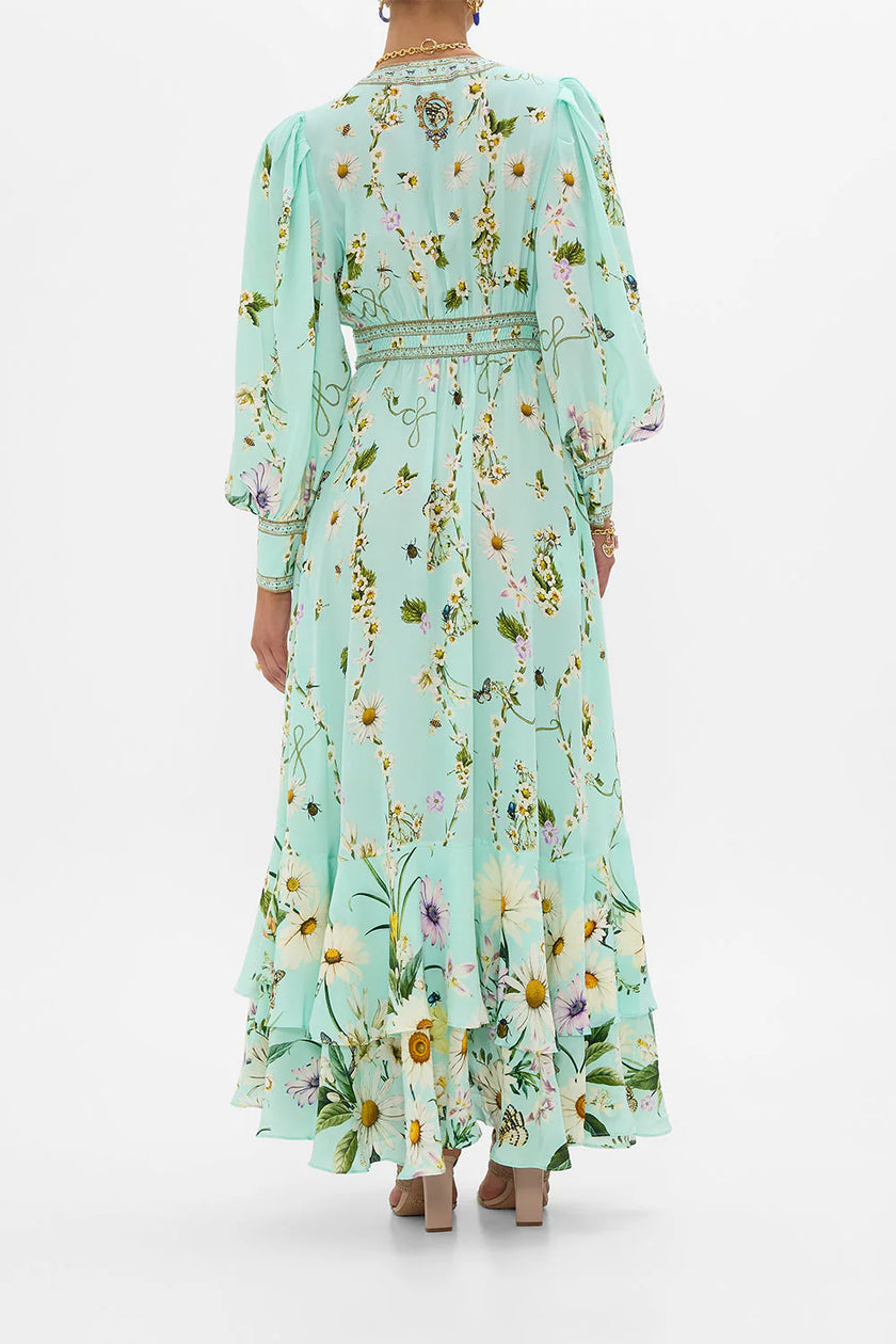 LONG BUTTON FRONT DRESS