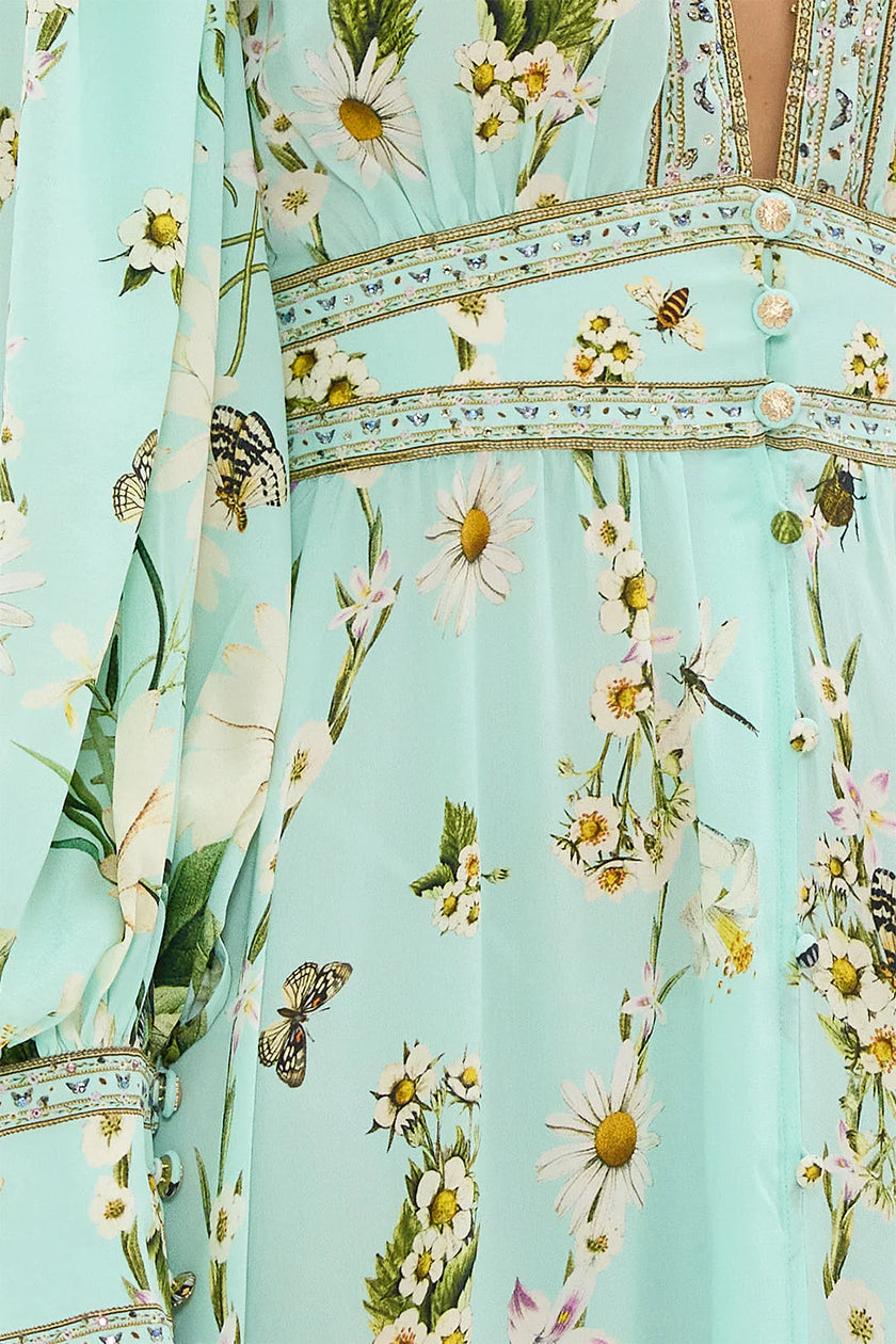 LONG BUTTON FRONT DRESS