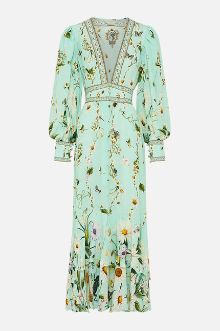LONG BUTTON FRONT DRESS