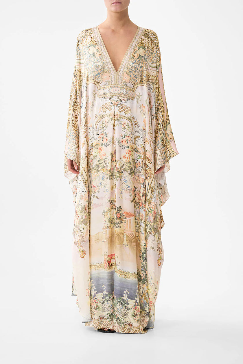 LONG KAFTAN WITH WAIST DETAIL