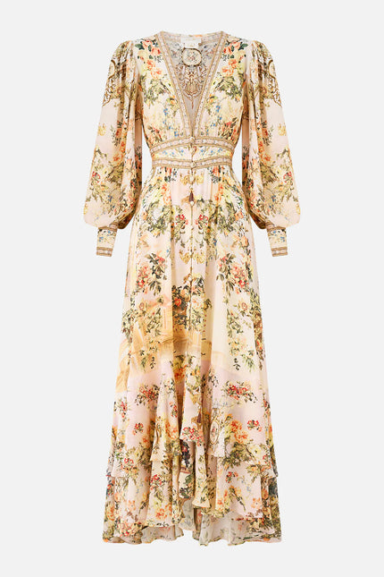 LONG BUTTON FRONT DRESS IN TWIGLIGHT IN ISTANBUL