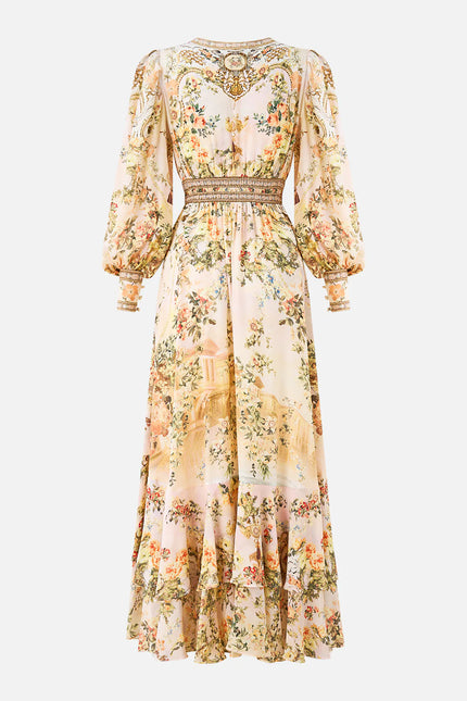LONG BUTTON FRONT DRESS IN TWIGLIGHT IN ISTANBUL