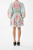 BUTTON FRONT FRILL DRESS IN BAZAAR BLOOMS