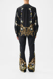 BLOUSON SLEEVE BLOUSE WITH YOKE