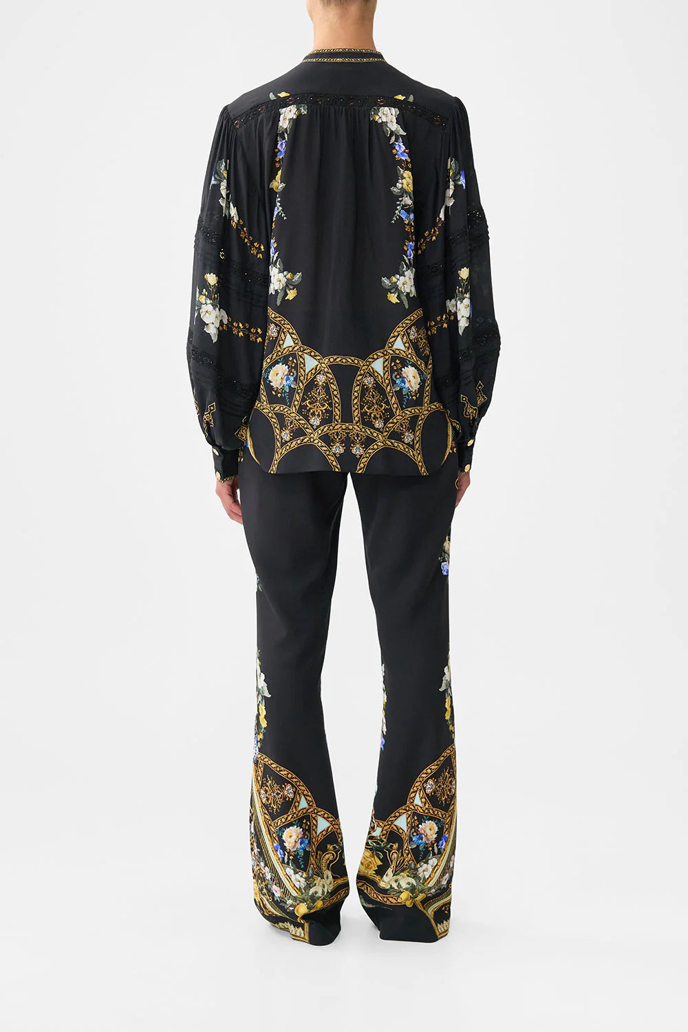 BLOUSON SLEEVE BLOUSE WITH YOKE