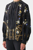 BLOUSON SLEEVE BLOUSE WITH YOKE