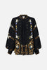 BLOUSON SLEEVE BLOUSE WITH YOKE