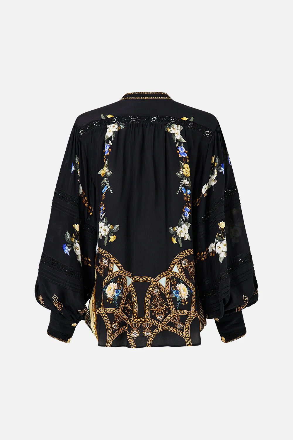 BLOUSON SLEEVE BLOUSE WITH YOKE