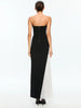 RETHA STRAPLESS MAXI DRESS WITH PLEATED GODET