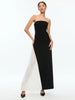 RETHA STRAPLESS MAXI DRESS WITH PLEATED GODET