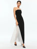 RETHA STRAPLESS MAXI DRESS WITH PLEATED GODET