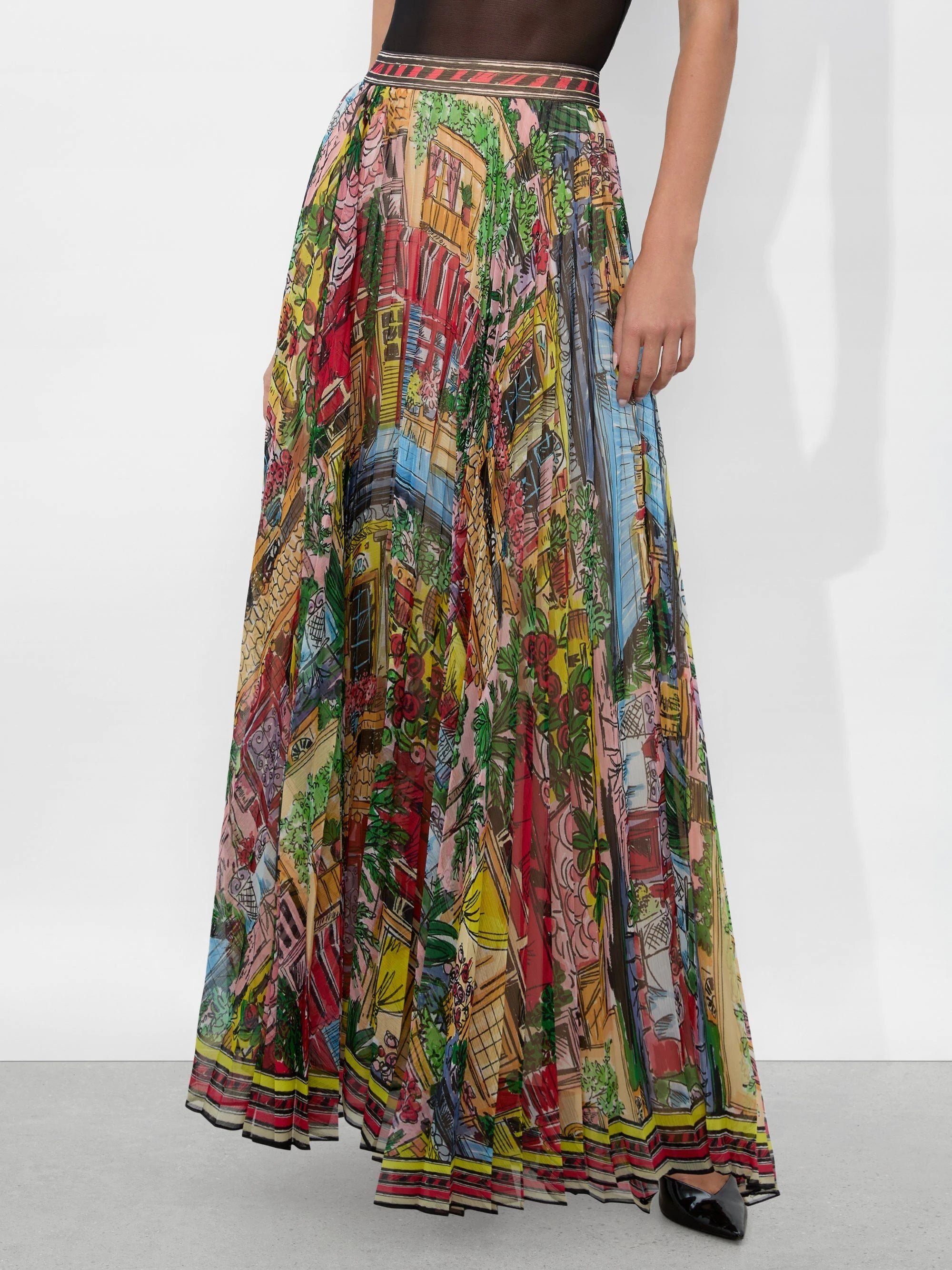 KATZ MAXI PLEATED SKIRT