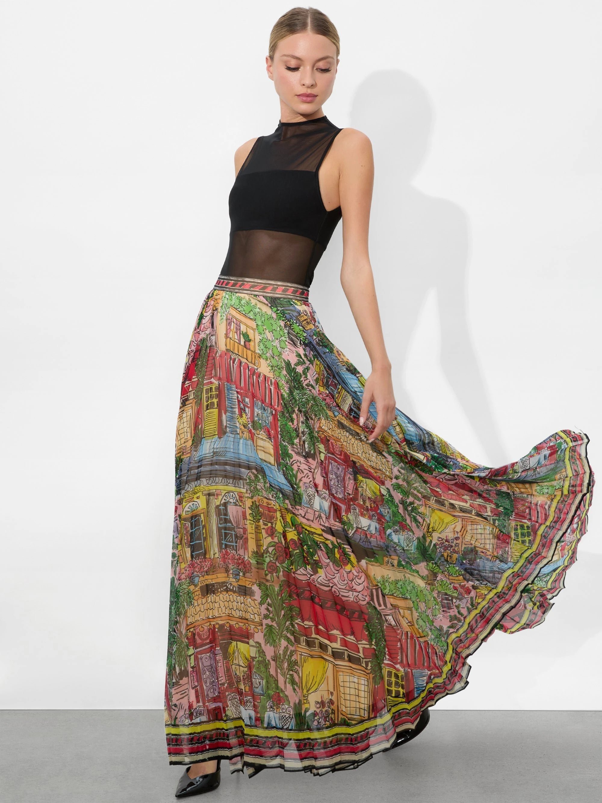 KATZ MAXI PLEATED SKIRT