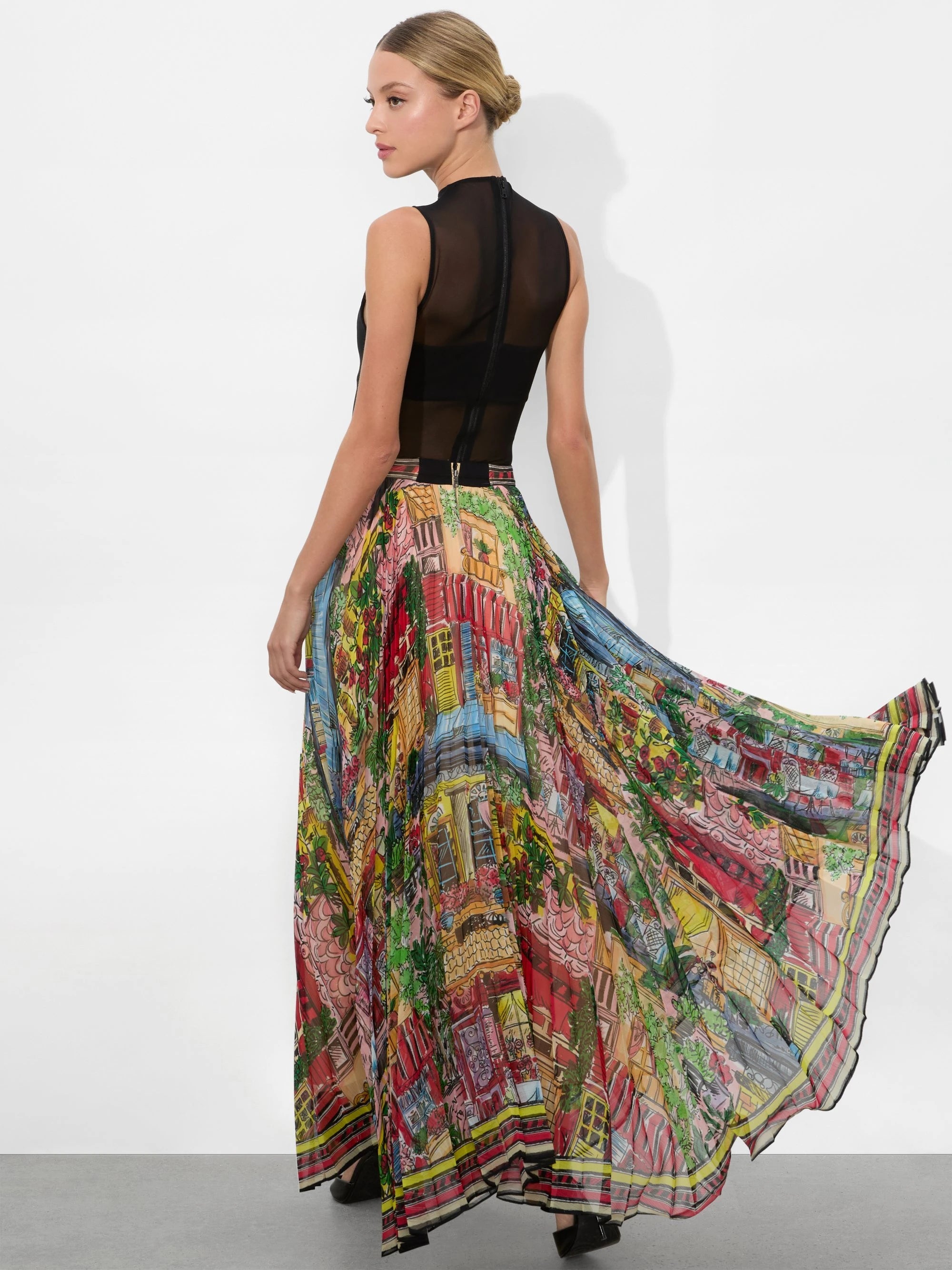 KATZ MAXI PLEATED SKIRT