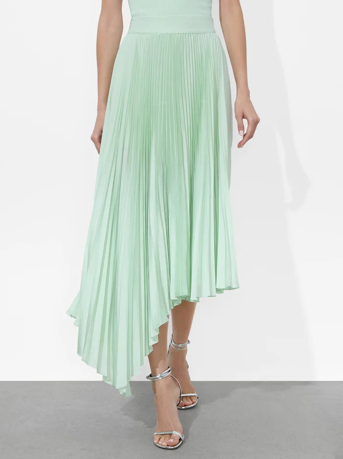 JENARA PLEATED MIDI SKIRT