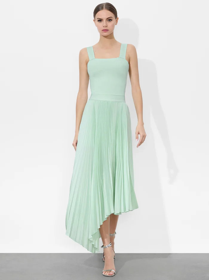 JENARA PLEATED MIDI SKIRT