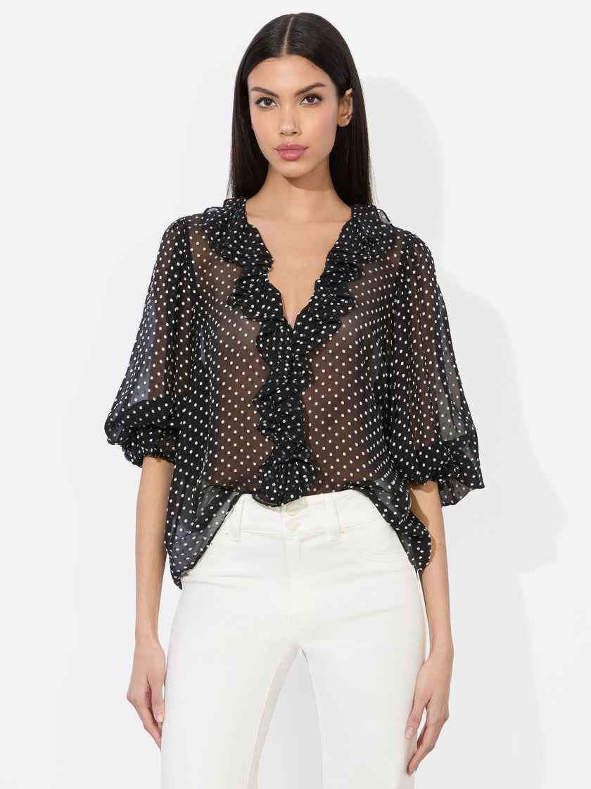 BETSIE RUFFLED BLOUSE