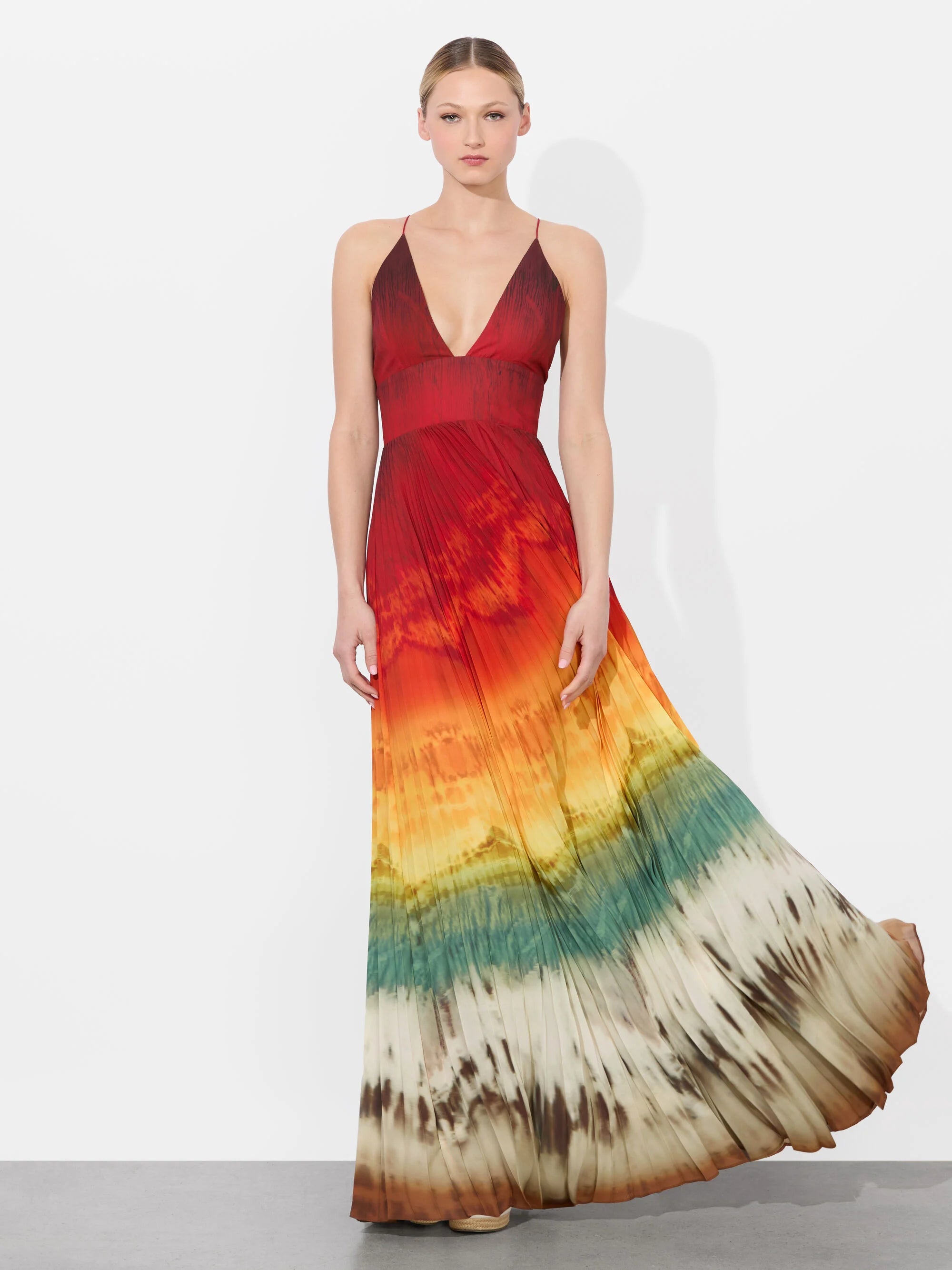 LAUREN PLEATED MAXI DRESS