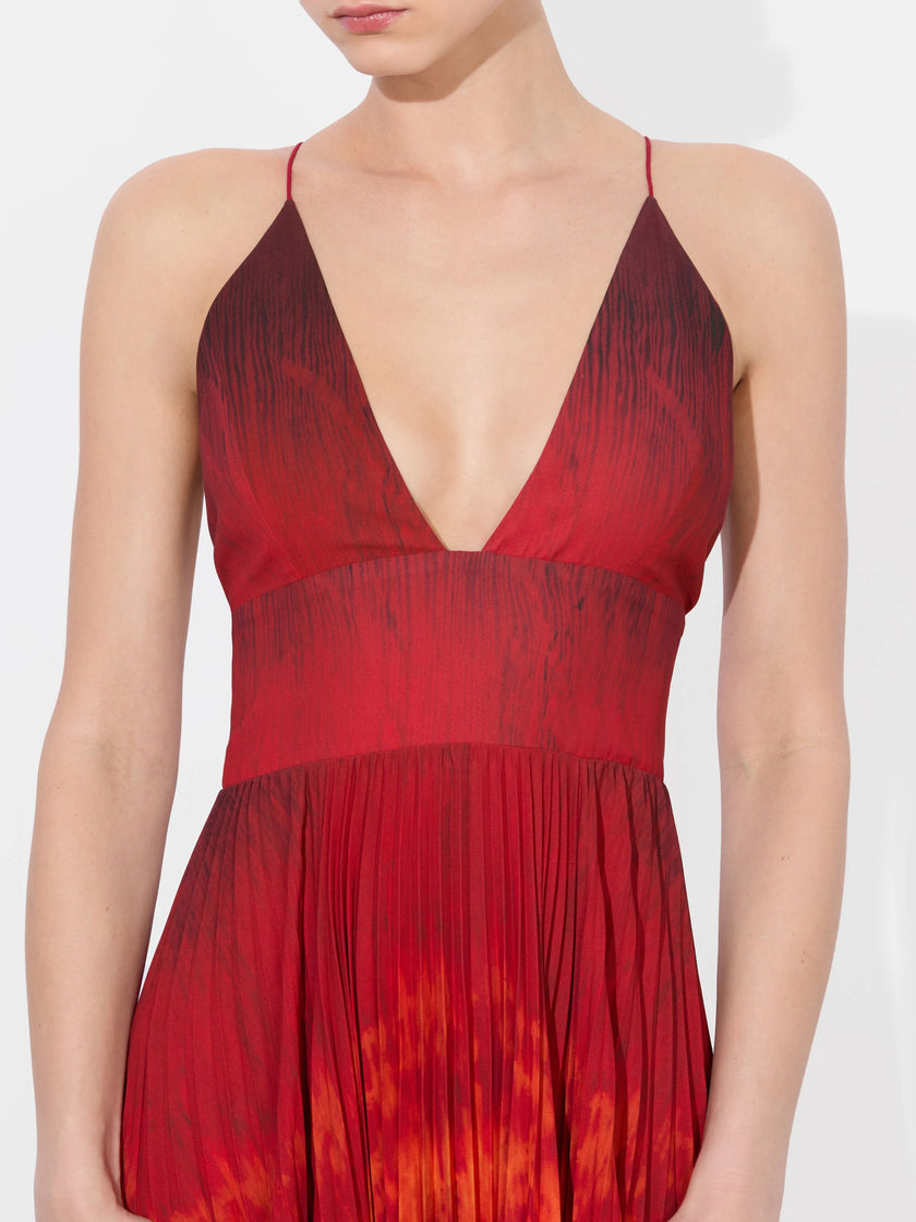 LAUREN PLEATED MAXI DRESS