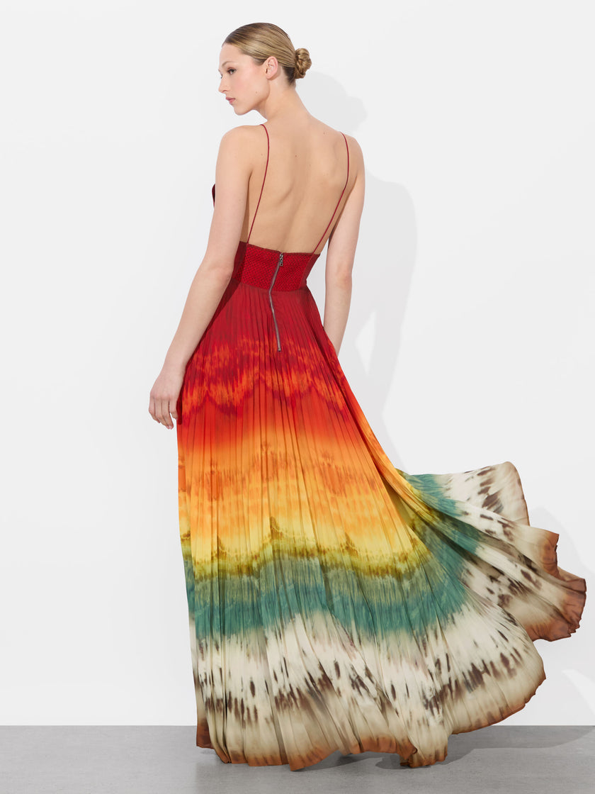 LAUREN PLEATED MAXI DRESS