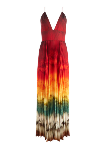 LAUREN PLEATED MAXI DRESS