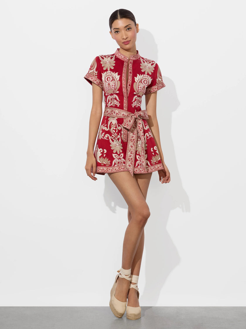 LUCY BUTTON DOWN ROMPER