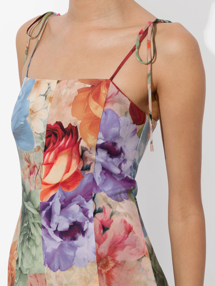 JEANETTE PANELED MIDI DRESS