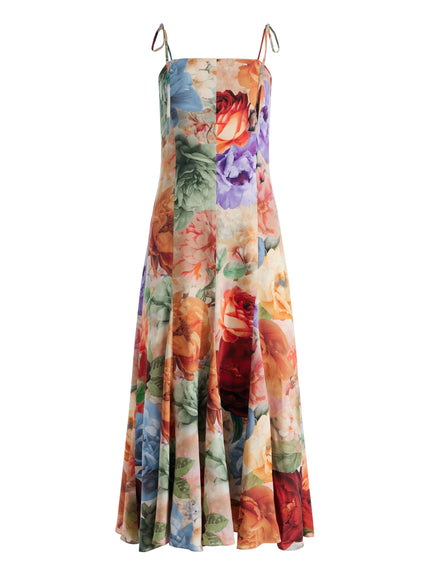JEANETTE PANELED MIDI DRESS