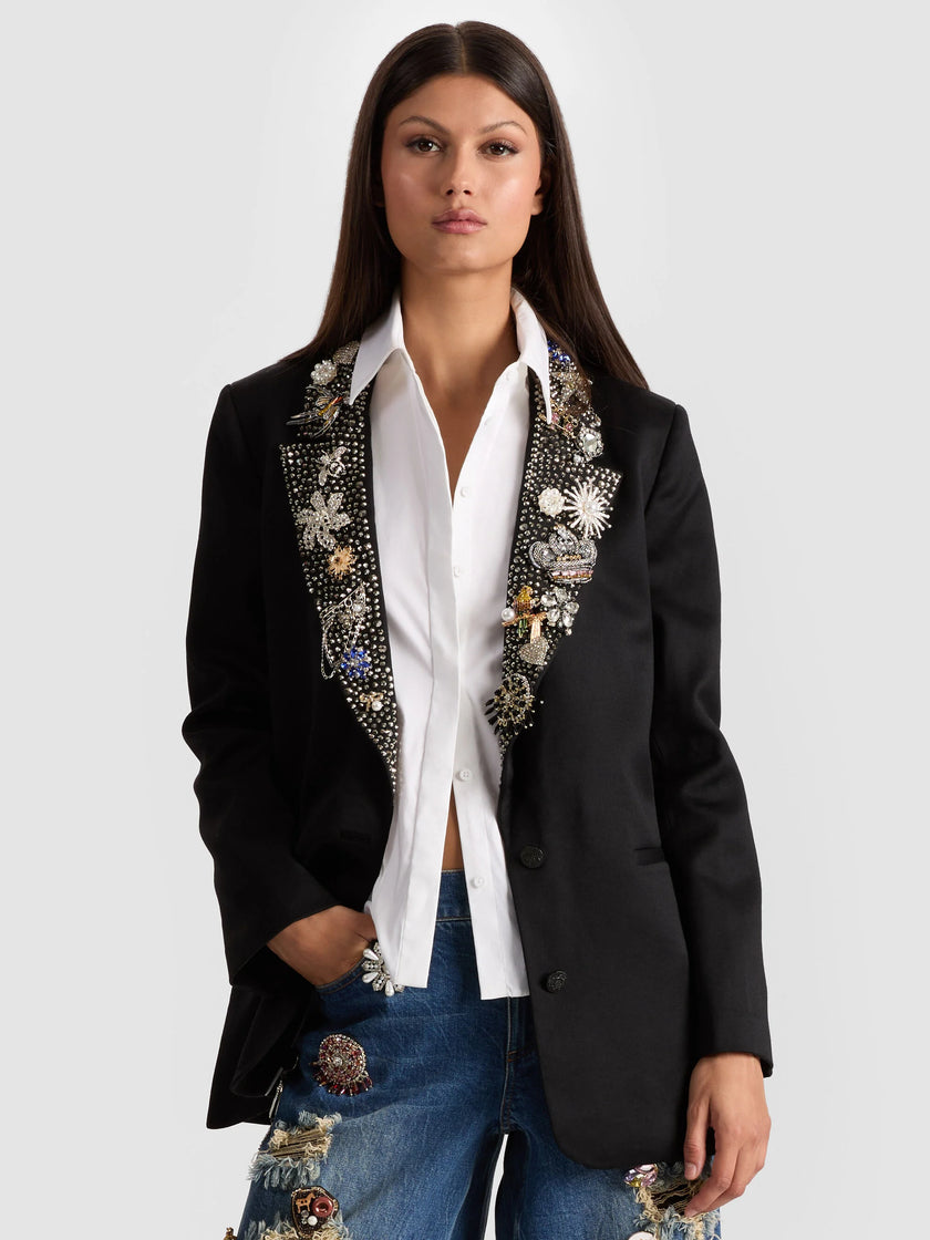 ELNA EMBELLISHED BLAZER