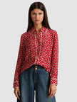 WILLA SILK BLOUSE WITH PIPING