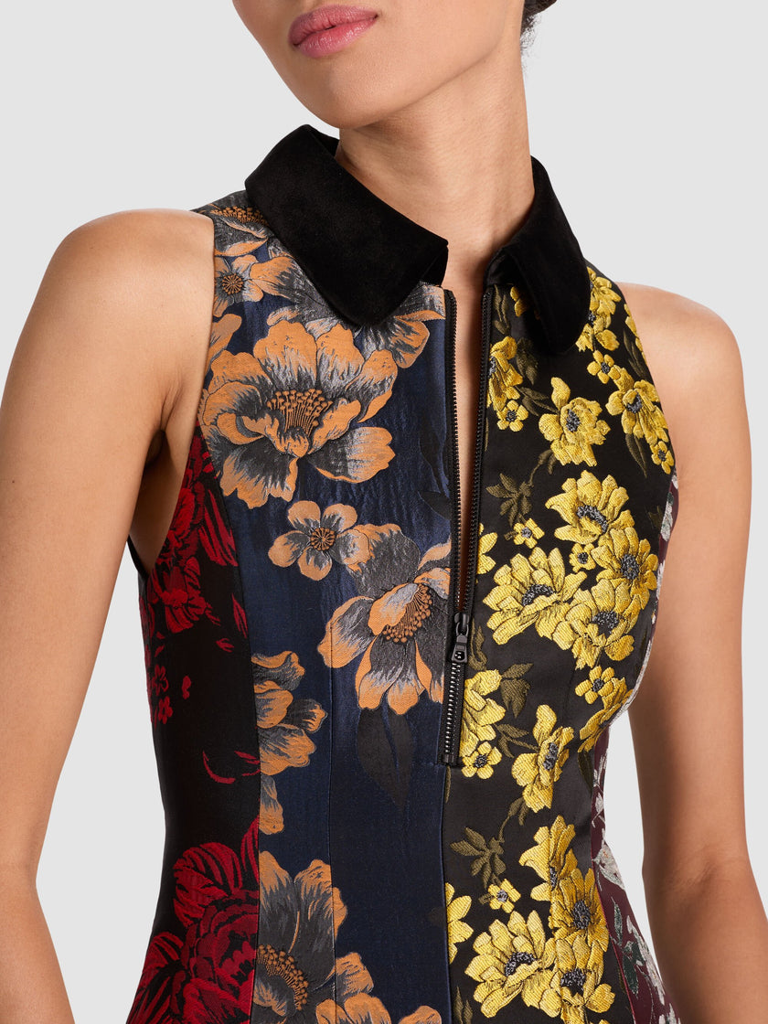 VELIA COLLARED MINI DRESS