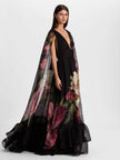 ROYA GOWN WITH DETACHABLE CAPE