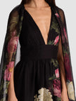 ROYA GOWN WITH DETACHABLE CAPE