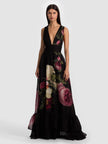 ROYA GOWN WITH DETACHABLE CAPE