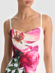 NINA MIDI DRESS IN EMBRESS BLOOM OFF WHITE