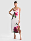 NINA MIDI DRESS IN EMBRESS BLOOM OFF WHITE