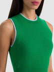 ARACELI TWO TONE CASHMERE TANK