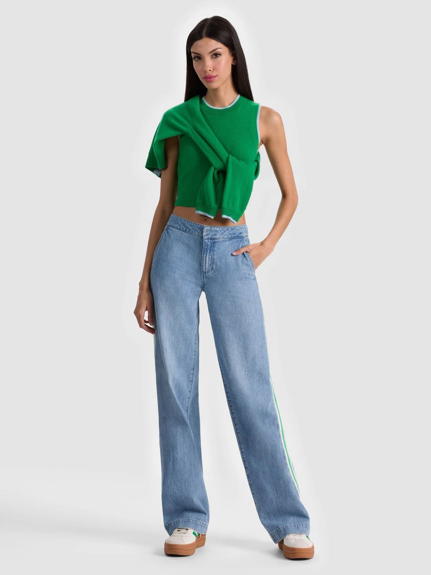 ARACELI TWO TONE CASHMERE TANK