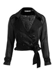 KEITH SHEER COMBO CROPPED TRENCH