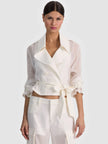 KEITH SHEER COMBO CROPPED TRENCH