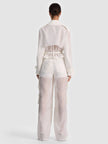 KEITH SHEER COMBO CROPPED TRENCH