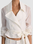 KEITH SHEER COMBO CROPPED TRENCH