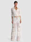KEITH SHEER COMBO CROPPED TRENCH